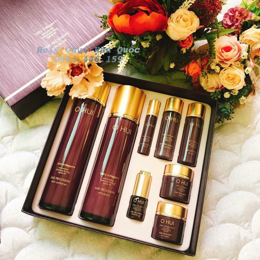 Set Ohui Age ReCovery Nước hoa hồng, Sữa dưỡng chống Lão Hoá Trẻ hoá nâng Cơ, sáng Da