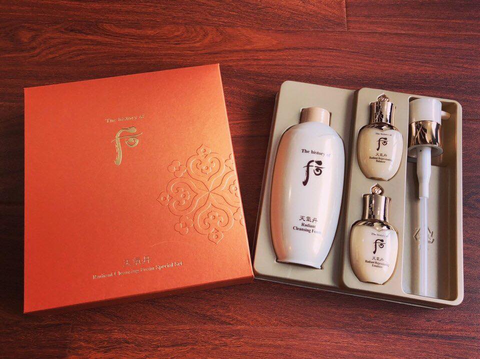 Sét Sữa rửa mặt Hoàng Hậu Whoo cheogidan Radiant Foam tái sinh da cao cấp