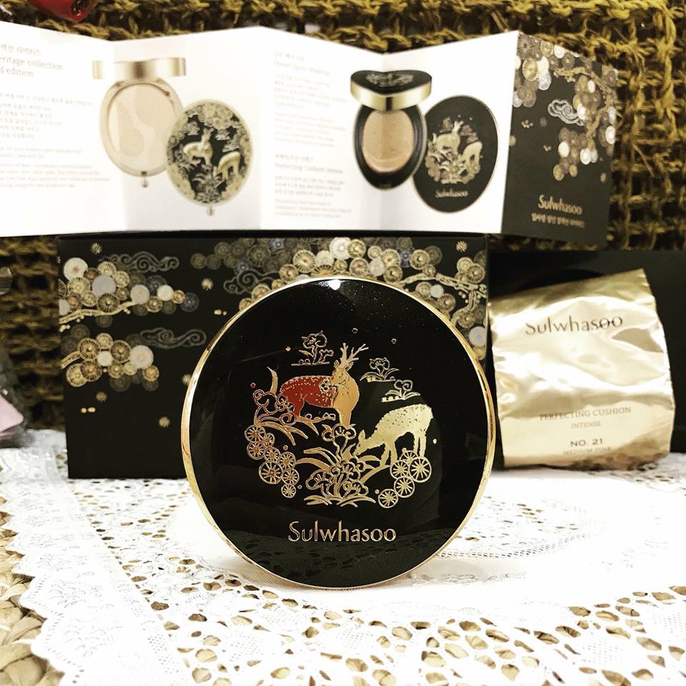 Sulwhasoo Perfecting CushionIntense Limited Ipsa Collection - Cushion trang điểm đa năng cao cấp Thông đỏ TRONG MỎNG TỰ NHIÊN